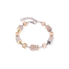 Coeur de Lion Armband Achat & Hämatit Grau-Gold – 4017/30-1216