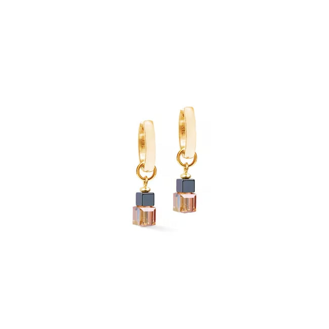 Coeur de Lion Cube Duet Creolen Earth Gold – 3019/21-1100