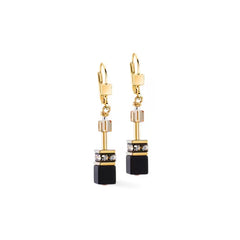 Coeur de Lion Ohrringe Onyx Schwarz-Gold – 4018/20-1316
