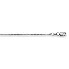 Collier Gold 750 Weiss Fuchsschwanz Geschliffen 0.7 mm