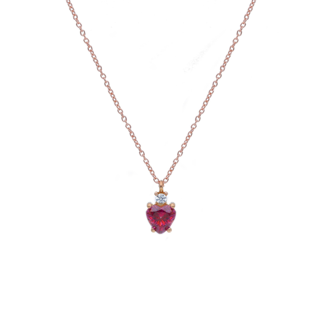 Collier in 18 Karat Roségold mit gefassten Zirkonia - 267306