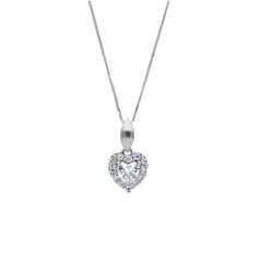 Collier in 18 Karat Weissgold mit gefassten Zirkonia - 165561