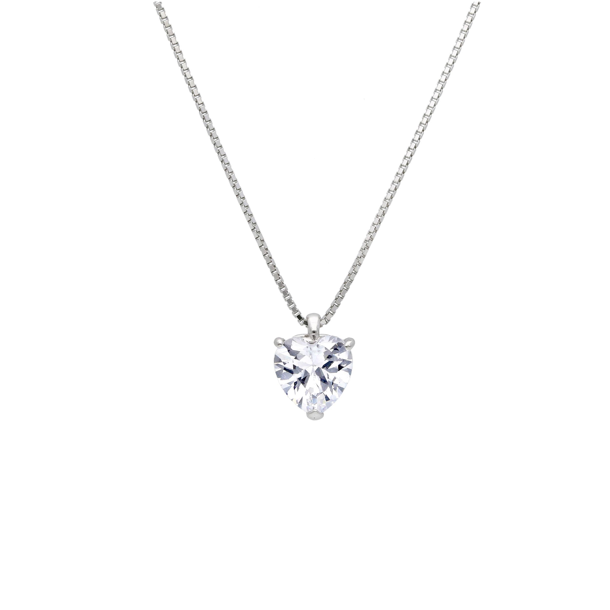 Collier in 18 Karat Weissgold mit gefassten Zirkonia - 181721