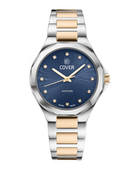 COVER Cardea Crystal Blau, Bicolor Gold Damenuhr - CO221.04