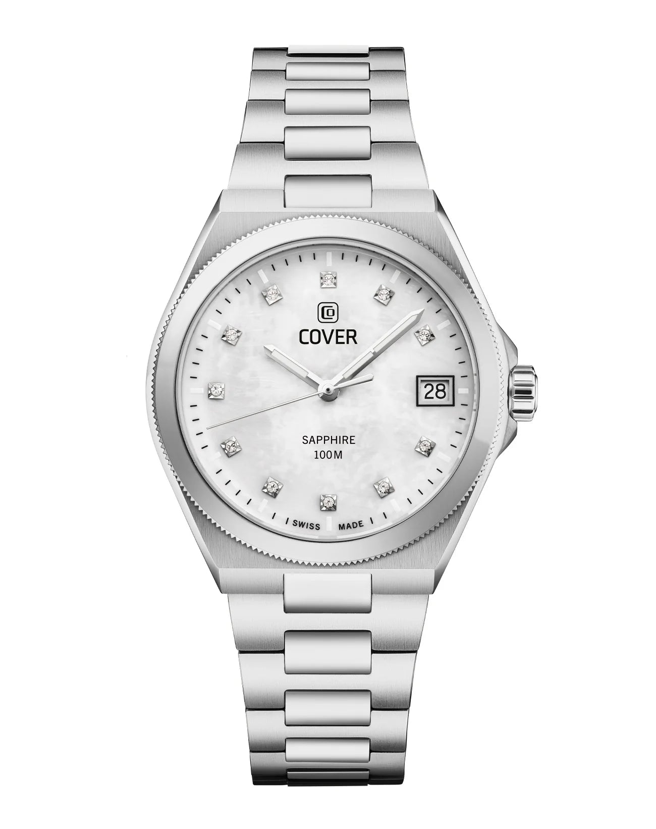 COVER Iconosteel Lady White Pearl, Silber Damenuhr - CO223.01
