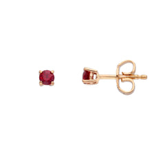 Damen-Ohrstecker aus 18 Karat  Roségold mit funkelndem Rubin - 220870