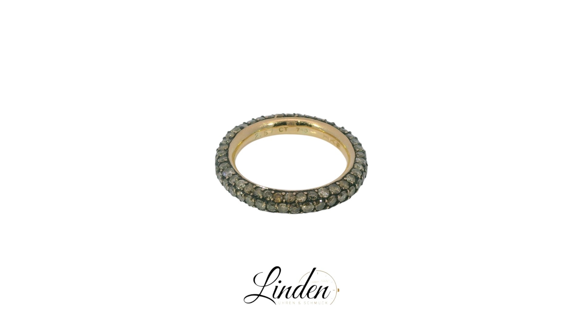 Damenring 750 Gelbgold Diamant 2.57 ct.