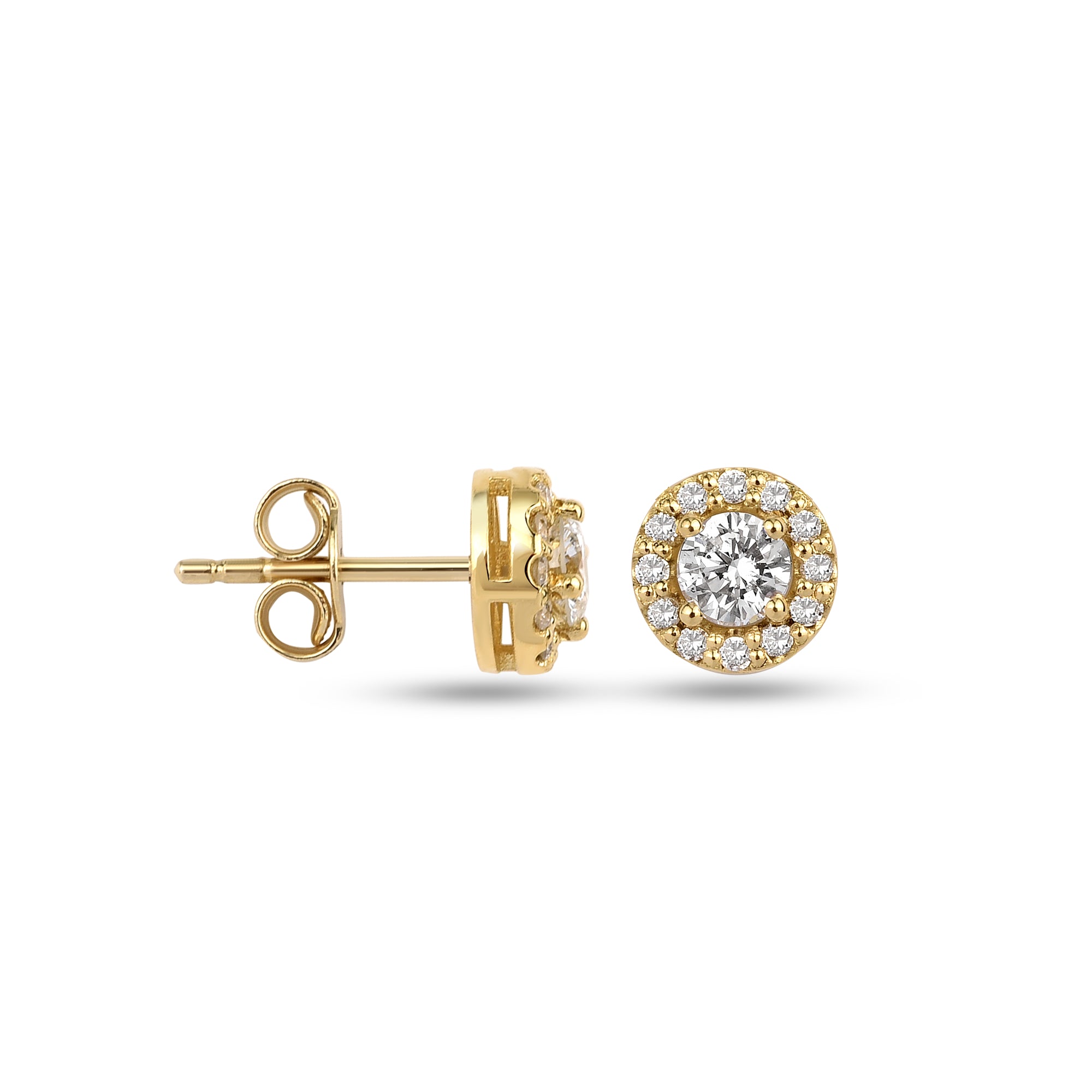 Damen Diamant-Ohrstecker aus 18K Gelbgold - KP0000990