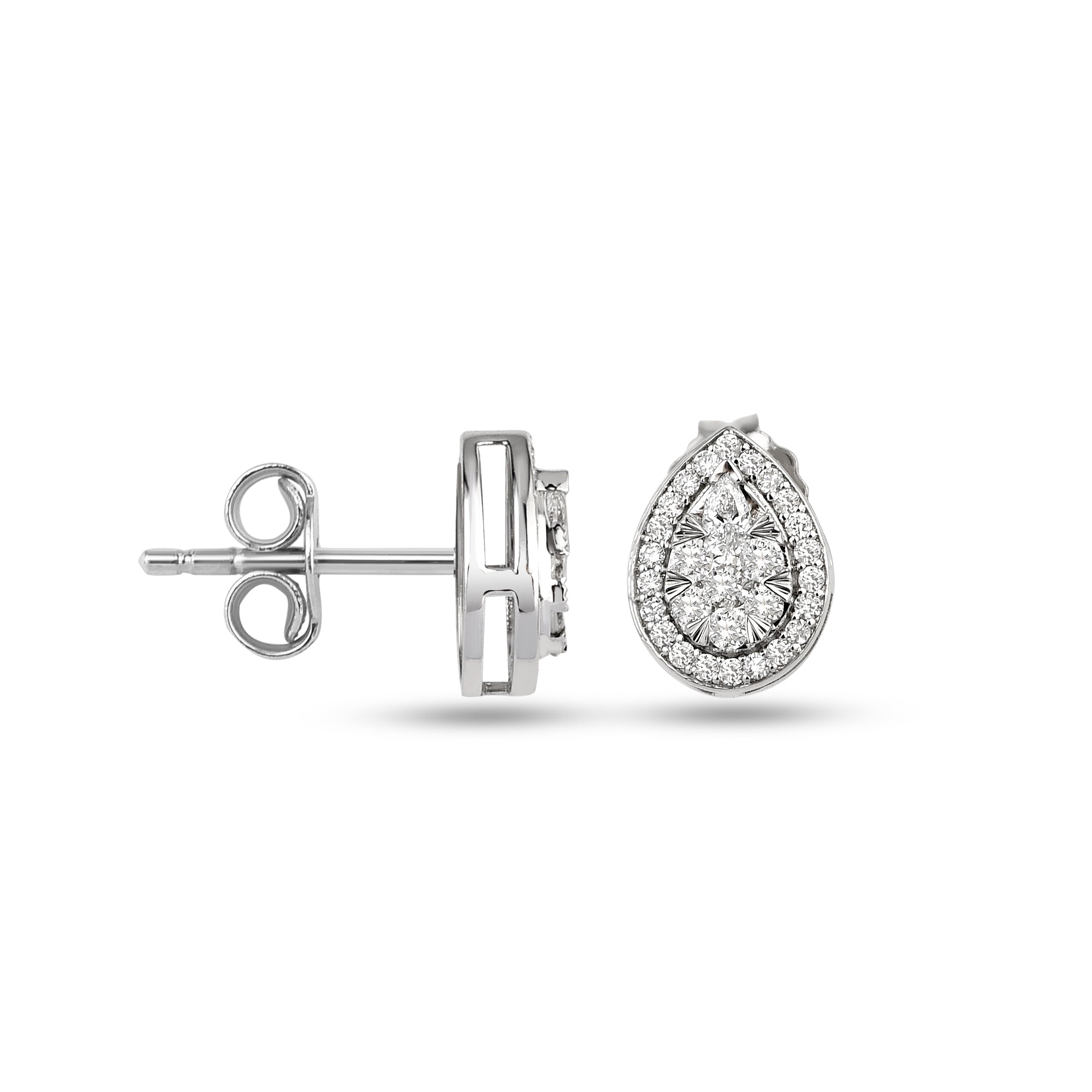 Damen Diamant-Ohrstecker aus 18K Weissgold - KP0001004