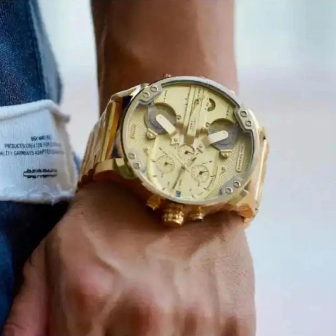 Diesel Herrenuhr Mr. Daddy 2.0 Chronograph in Gold - DZ7399