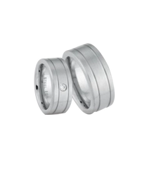 Edelsthal Partnerringe mit gratis Gravur - Edelstahl Ring - IS/33-8GS/80