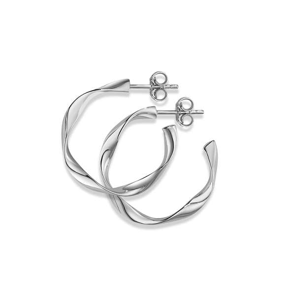 Elegante Creolen aus Silber 925 weiss -  6264.04839/2700
