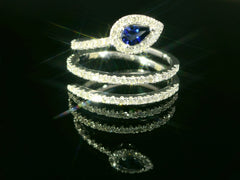 Eleganter Goldring mit Brillant & Fantasie-Fassung – 18K Weissgold, 0.48ct Diamanten - YZ00003283