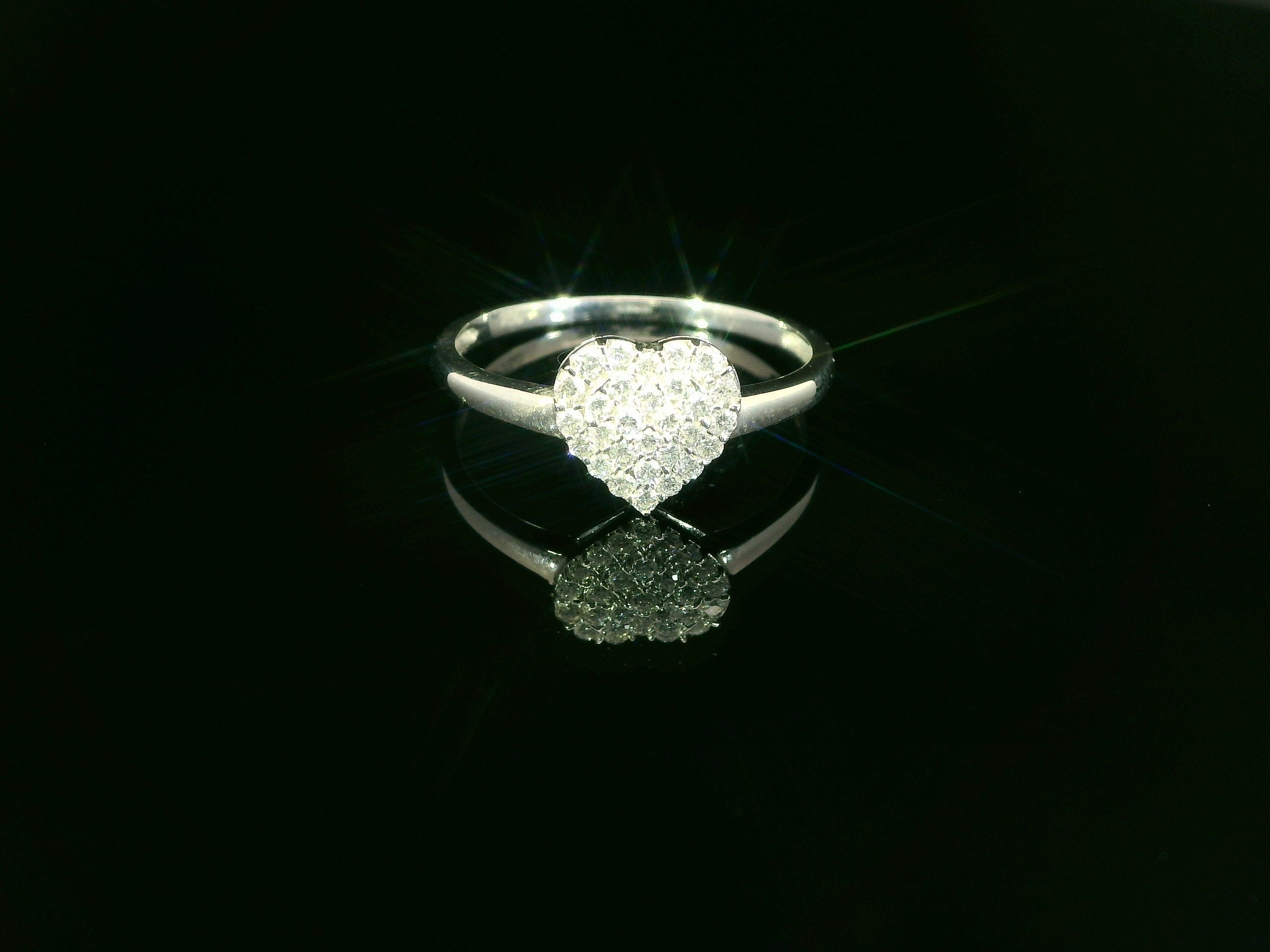 Eleganter Weissgoldring 18K mit Diamant 0.25ct – Ringgroesse 55 - EKC 3/40.18