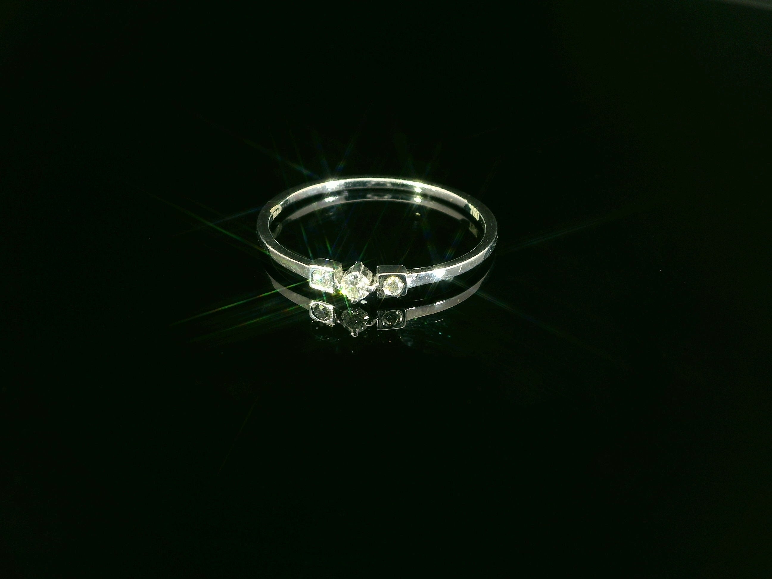 Eleganter Weissgoldring 18K mit Diamantbesatz – Ringgroesse 56, sofort lieferbar - YZ0003310