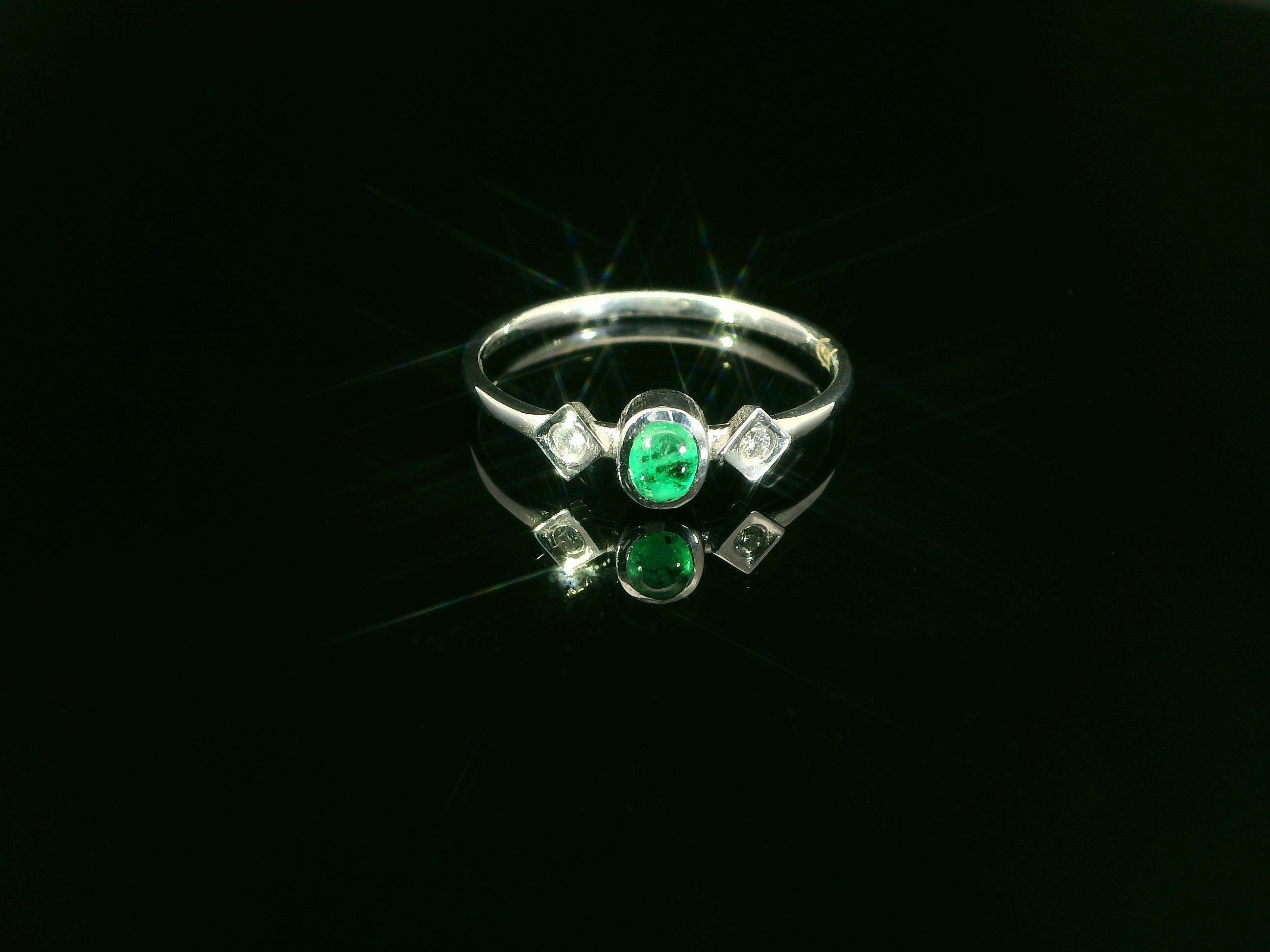 Eleganter Weissgoldring mit Diamant 0.15ct – 18 Karat Gold - YZ0003338