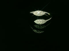 Eleganter Weissgoldring mit Diamanten - 18 Karat Schmuck in Grösse 58 - YZ0003275