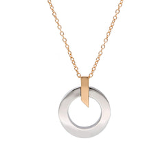 Collier élégant en or pour femme en or blanc et rose 18 carats - 281678