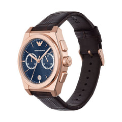 Emporio Armani Roségold / Blau Herrenuhr - AR11563