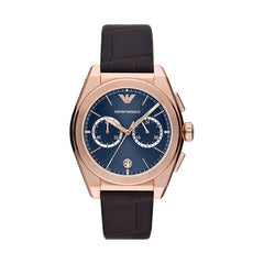 Emporio Armani Roségold / Blau Herrenuhr - AR11563