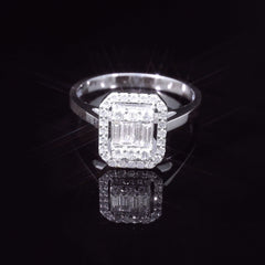 Bague exclusive en or blanc 18 carats avec diamant de 0,36 ct – taille 54, disponible immédiatement – ​​MYZ0000003 