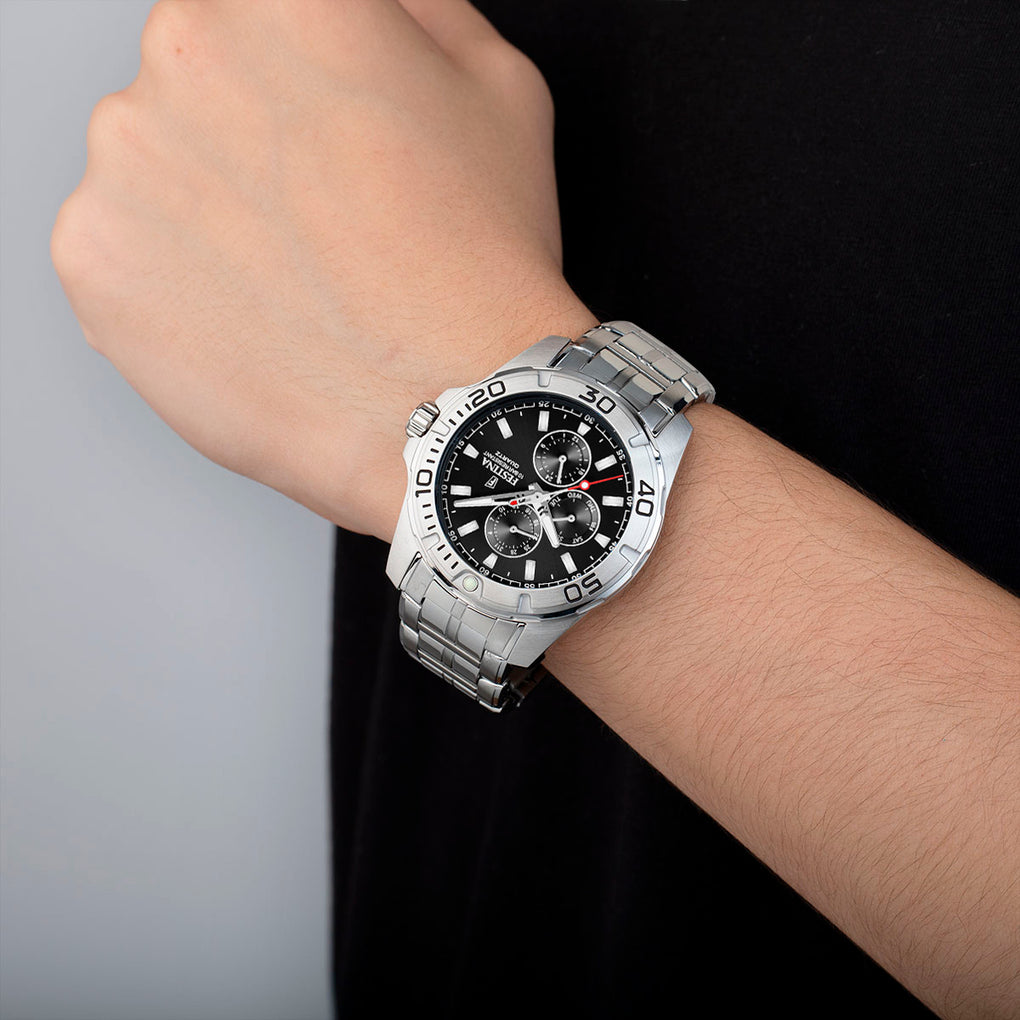 Festina Multifunktion Herrenuhr mit Edelstahl Armband - F20445/3