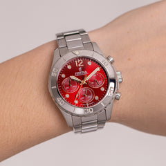 Festina Damenuhr Swiss Made Boyfriend Collection - Edelstahl Armband - F20603/2