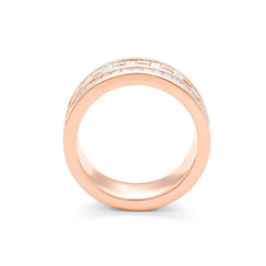 Facet Cnc Ring Halbgefasster Memoirering in 750/18 Karat Roségold