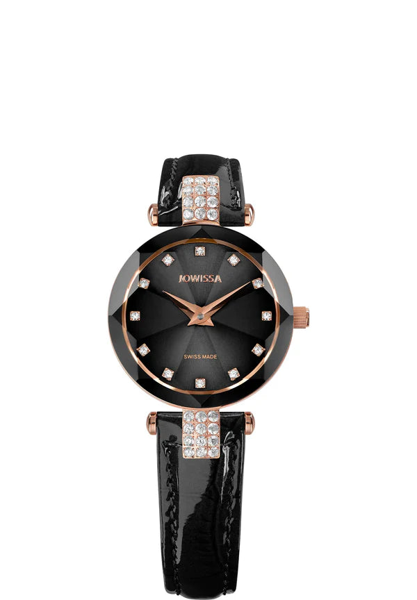Facet Strass Schweizer Damenuhr - J5.623.S