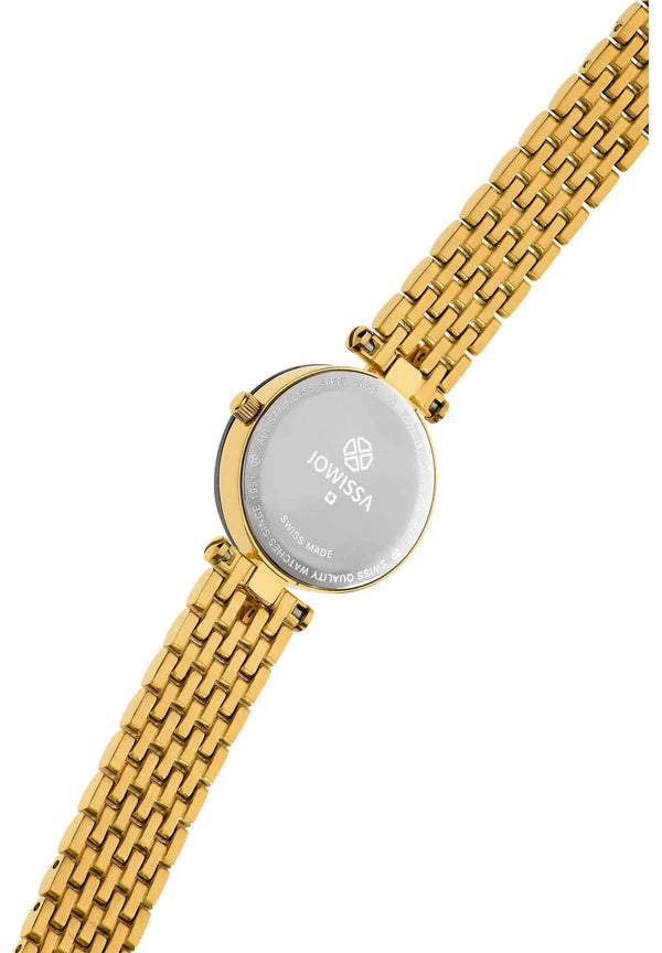 Facet Strass Schweizer Damenuhr - J5.630.S