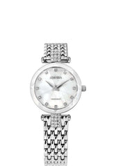 Facet Strass Schweizer Damenuhr - J5.636.S
