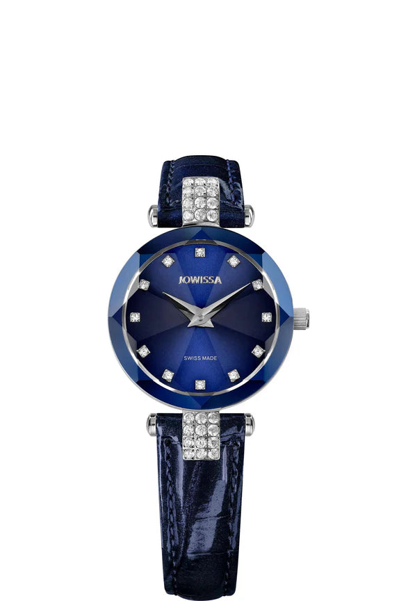 Facet Strass Schweizer Damenuhr - J5.791.S