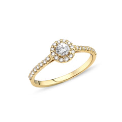 Feiner Damen Diamantring aus 18 Karat Gelbgold - YZ0005341