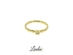 Feiner Diamantring aus 18 Karat Gelbgold - YZ0003317