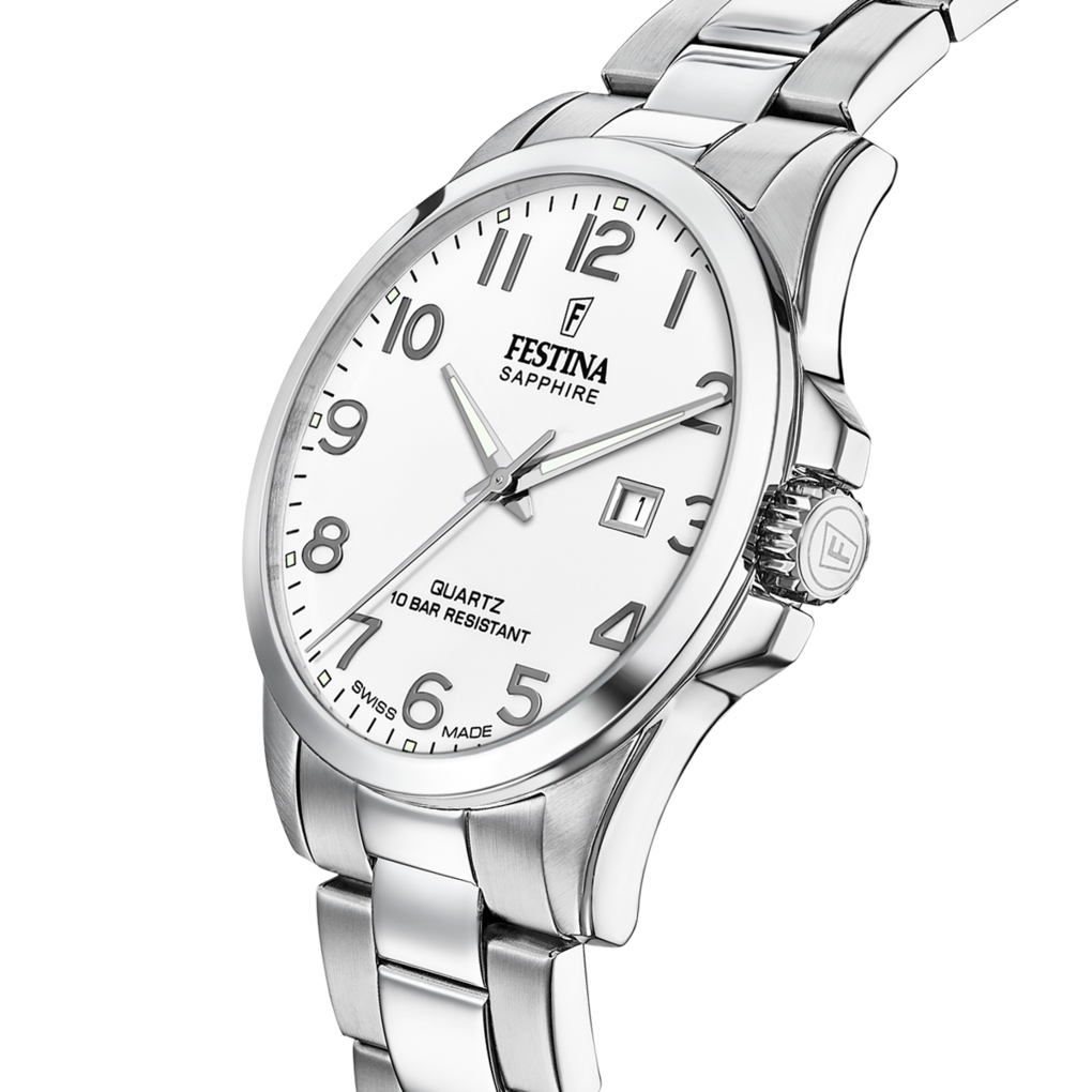 Festina Swiss Made Edelstahl Armband Herrenuhr - F20024/1