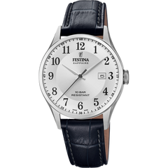 Festina Swiss Made Leder Armband Herrenuhr - F20007/1