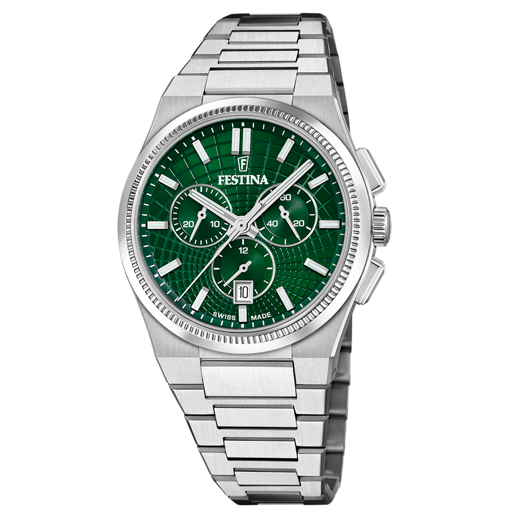 Festina Swiss Made Rivé Herrenuhr mit Grünem Zifferblatt - F20059/3
