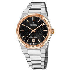 Festina Swiss Made Rivé Herrenuhr mit Schwarzem Zifferblatt - F20065/4