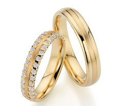 Fischer Trauringe Funkelwerk mit Diamanten - 38-07760-045/06-07760-045
