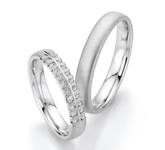 Fischer Trauringe Herzblut mit Diamanten - 38-07764-040/06-07764-040