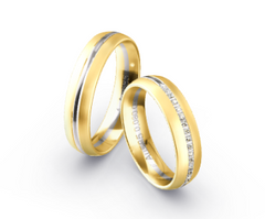 Fischer Trauringe mit Diamanten - 38-34586-050