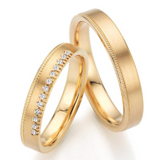 Fischer Trauringe Zeitgeist mit Diamanten - 38-07761-040/06-07761-040