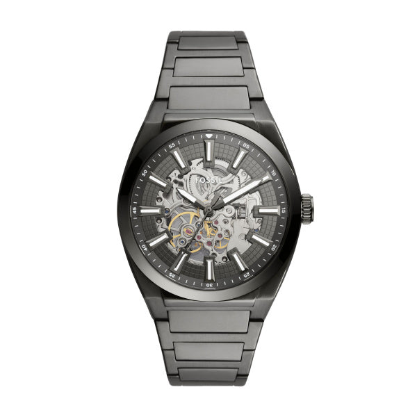 Fossil Everett Automatik Gunmetal 42 mm Herrenuhr aus Edelstahl - ME3206
