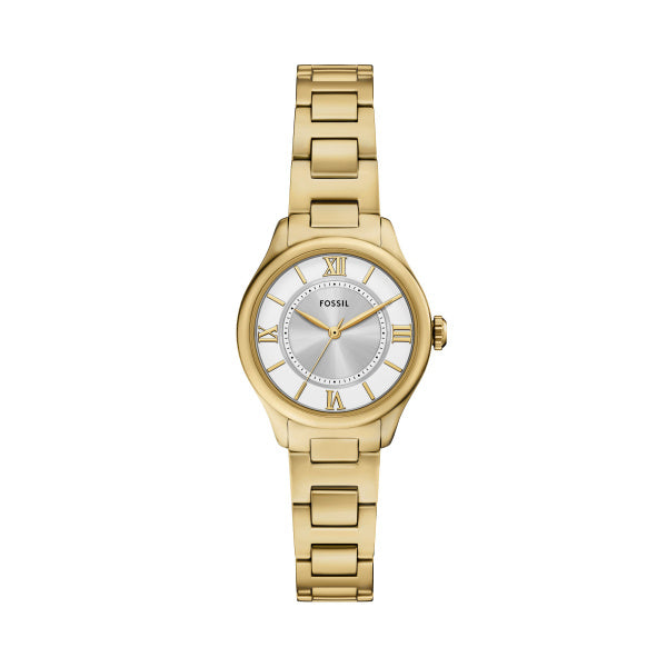 Fossil Gilmore Quarz 28 MM Edelstahl Damenuhr in Gold Silber - ES5421