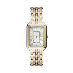 Fossil Raquel 2-Tone MOP 26mm Edelstahl, Quarz, Datum Damenuhr - ES5305