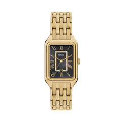 Fossil Raquel Quarz 26 MM Damenuhr in Gold Perlmutt mit Datum - ES5417