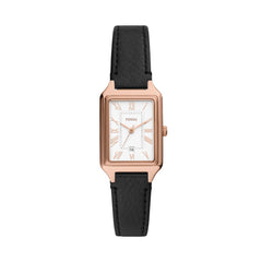 Fossil Raquel Quarz 23 MM Damenuhr  mit Datum aus Lederband - ES5310