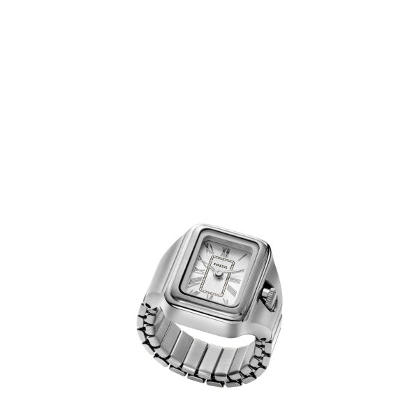 Fossil Raquel Silber Quarz <22 mm Edelstahl Watch Ring Damenuhr - ES5344