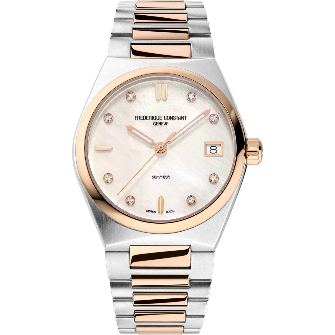 Frederique Constant Highlife Quartz Ladies Diamonds Bicolor - FC-240MPWD2NH2B