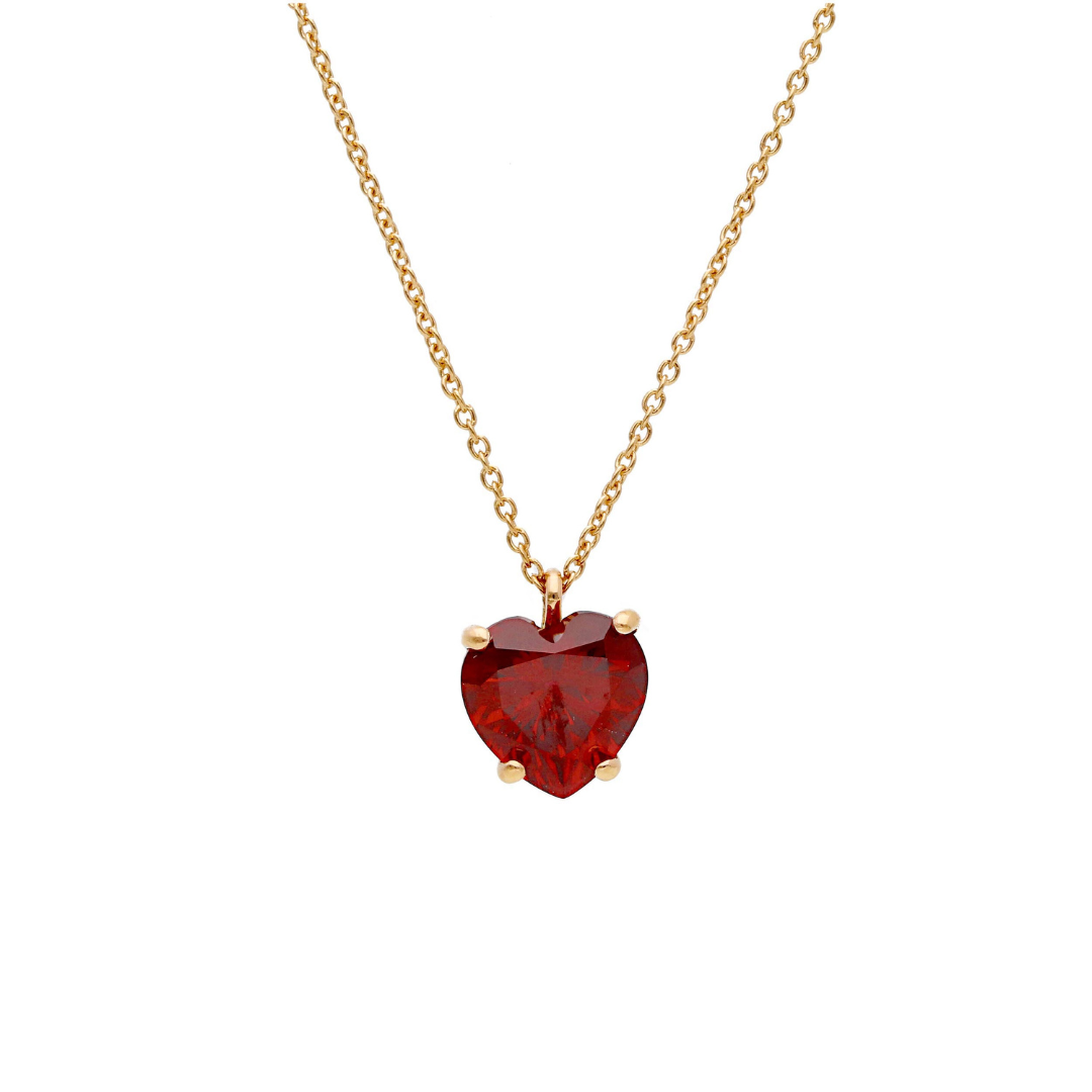 Gelbgold Halskette in 18 Karat Gold mit gefassten Edelstein - 221507    